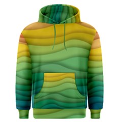 Background Waves Wave Texture Men s Pullover Hoodie by Wegoenart