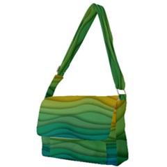 Background Waves Wave Texture Full Print Messenger Bag