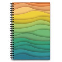 Background Waves Wave Texture 5 5  X 8 5  Notebook by Wegoenart