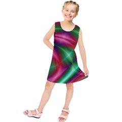 Background Fractal Shining Elegant Kids  Tunic Dress by Wegoenart