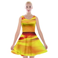 Color Concept Colors Colorful Velvet Skater Dress by Wegoenart