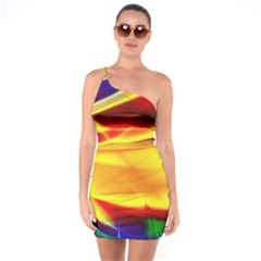 Color Concept Colors Colorful One Soulder Bodycon Dress by Wegoenart