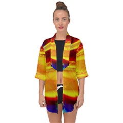 Color Concept Colors Colorful Open Front Chiffon Kimono by Wegoenart