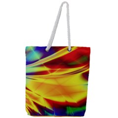 Color Concept Colors Colorful Full Print Rope Handle Tote (large) by Wegoenart