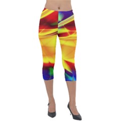 Color Concept Colors Colorful Lightweight Velour Capri Leggings  by Wegoenart