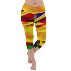 Color Concept Colors Colorful Lightweight Velour Capri Yoga Leggings by Wegoenart