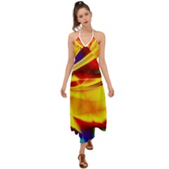 Color Concept Colors Colorful Halter Tie Back Dress 