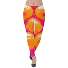 Pop Art Tennis Balls Velvet Leggings by essentialimage