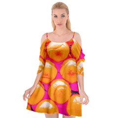 Pop Art Tennis Balls Cutout Spaghetti Strap Chiffon Dress by essentialimage