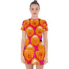 Pop Art Tennis Balls Drop Hem Mini Chiffon Dress by essentialimage