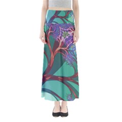 Art Fractal Artwork Creative Full Length Maxi Skirt by Wegoenart