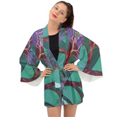 Art Fractal Artwork Creative Long Sleeve Kimono