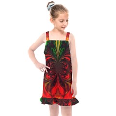 Digital Arts Fractals Futuristic Kids  Overall Dress by Wegoenart