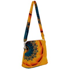 Art Artwork Fractal Digital Art Zipper Messenger Bag by Wegoenart