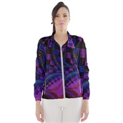 Background Silky Geometric Fractal Women s Windbreaker by Wegoenart