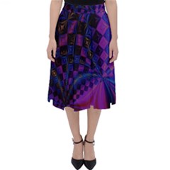 Background Silky Geometric Fractal Classic Midi Skirt by Wegoenart