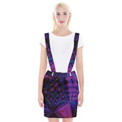 Background Silky Geometric Fractal Braces Suspender Skirt by Wegoenart