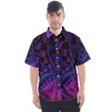 Background Silky Geometric Fractal Men s Short Sleeve Shirt View1