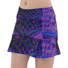 Background Silky Geometric Fractal Tennis Skirt by Wegoenart