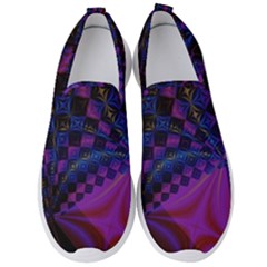 Background Silky Geometric Fractal Men s Slip On Sneakers by Wegoenart