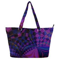 Background Silky Geometric Fractal Full Print Shoulder Bag by Wegoenart