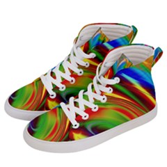 Artwork Digital Art Fractal Colors Men s Hi-top Skate Sneakers by Wegoenart