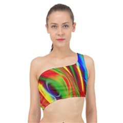 Artwork Digital Art Fractal Colors Spliced Up Bikini Top  by Wegoenart