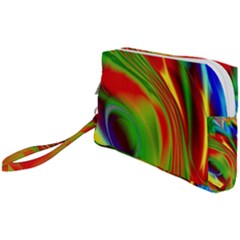 Artwork Digital Art Fractal Colors Wristlet Pouch Bag (small) by Wegoenart