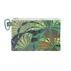 Design Background Concept Fractal Canvas Cosmetic Bag (medium) by Wegoenart