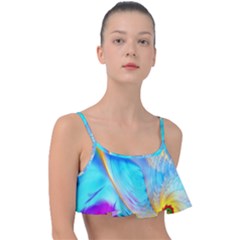 Artwork Digital Art Fractal Colors Frill Bikini Top by Wegoenart