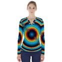 Art Artwork Fractal Digital Art V-Neck Long Sleeve Top View1