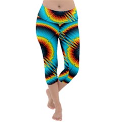 Art Artwork Fractal Digital Art Lightweight Velour Capri Yoga Leggings by Wegoenart