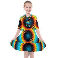 Art Artwork Fractal Digital Art Kids  All Frills Chiffon Dress by Wegoenart