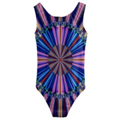 Artwork Fractal Geometrical Design Kids  Cut-out Back One Piece Swimsuit by Wegoenart