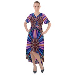 Artwork Fractal Geometrical Design Front Wrap High Low Dress by Wegoenart