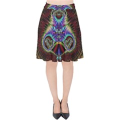 Artwork Fractal Digital Art Velvet High Waist Skirt by Wegoenart