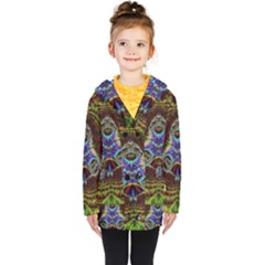 Artwork Fractal Digital Art Kids  Double Breasted Button Coat by Wegoenart