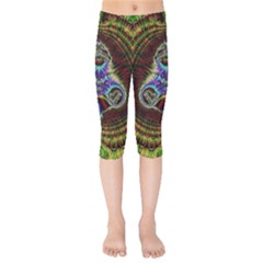 Artwork Fractal Digital Art Kids  Capri Leggings  by Wegoenart