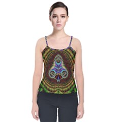 Artwork Fractal Digital Art Velvet Spaghetti Strap Top by Wegoenart