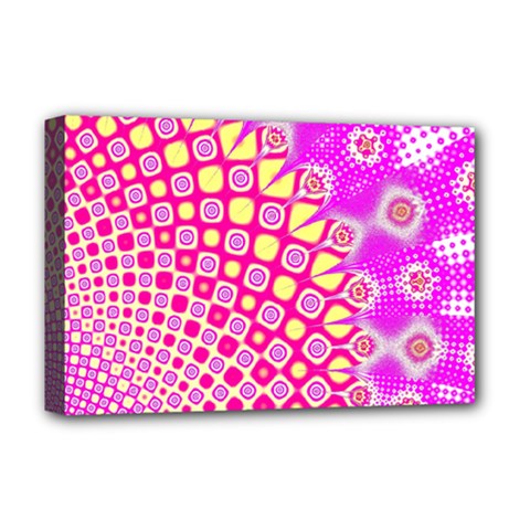 Digital Arts Fractals Futuristic Pink Deluxe Canvas 18  x 12  (Stretched)