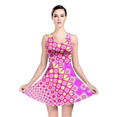 Digital Arts Fractals Futuristic Pink Reversible Skater Dress