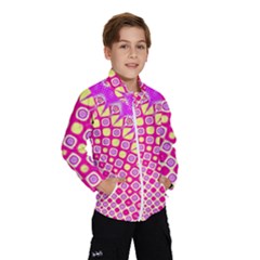 Digital Arts Fractals Futuristic Pink Kids  Windbreaker