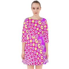 Digital Arts Fractals Futuristic Pink Smock Dress