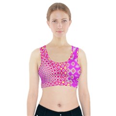 Digital Arts Fractals Futuristic Pink Sports Bra With Pocket