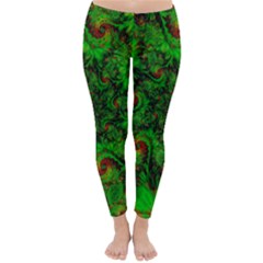 Art Artwork Fractal Digital Art  Green Classic Winter Leggings