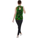 Art Artwork Fractal Digital Art  Green Mock Neck Chiffon Sleeveless Top View2