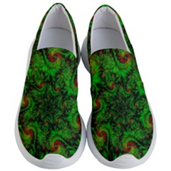 Art Artwork Fractal Digital Art  Green Women s Lightweight Slip Ons by Wegoenart