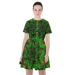 Art Artwork Fractal Digital Art  Green Sailor Dress by Wegoenart