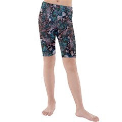 Art Artwork Fractal Digital Kids  Mid Length Swim Shorts by Wegoenart