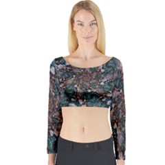 Art Artwork Fractal Digital Long Sleeve Crop Top by Wegoenart